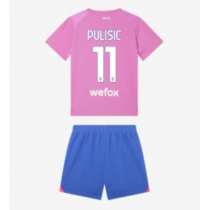 AC Milan Christian Pulisic #11 Koszulka Trzecich Dziecięca 2023-24 Krótki Rękaw (+ Krótkie spodenki)